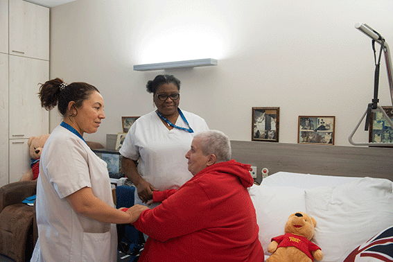 Patient pris en charge à l'EHPAD Galignani