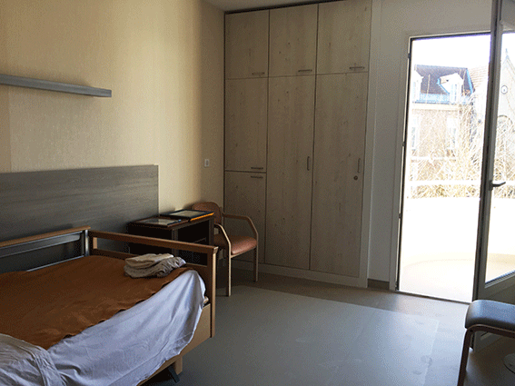 Une chambre de l'EHPAD Galignani